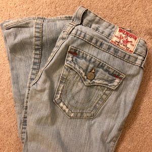 TRUE RELIGION distress flare Joey jeans size 28